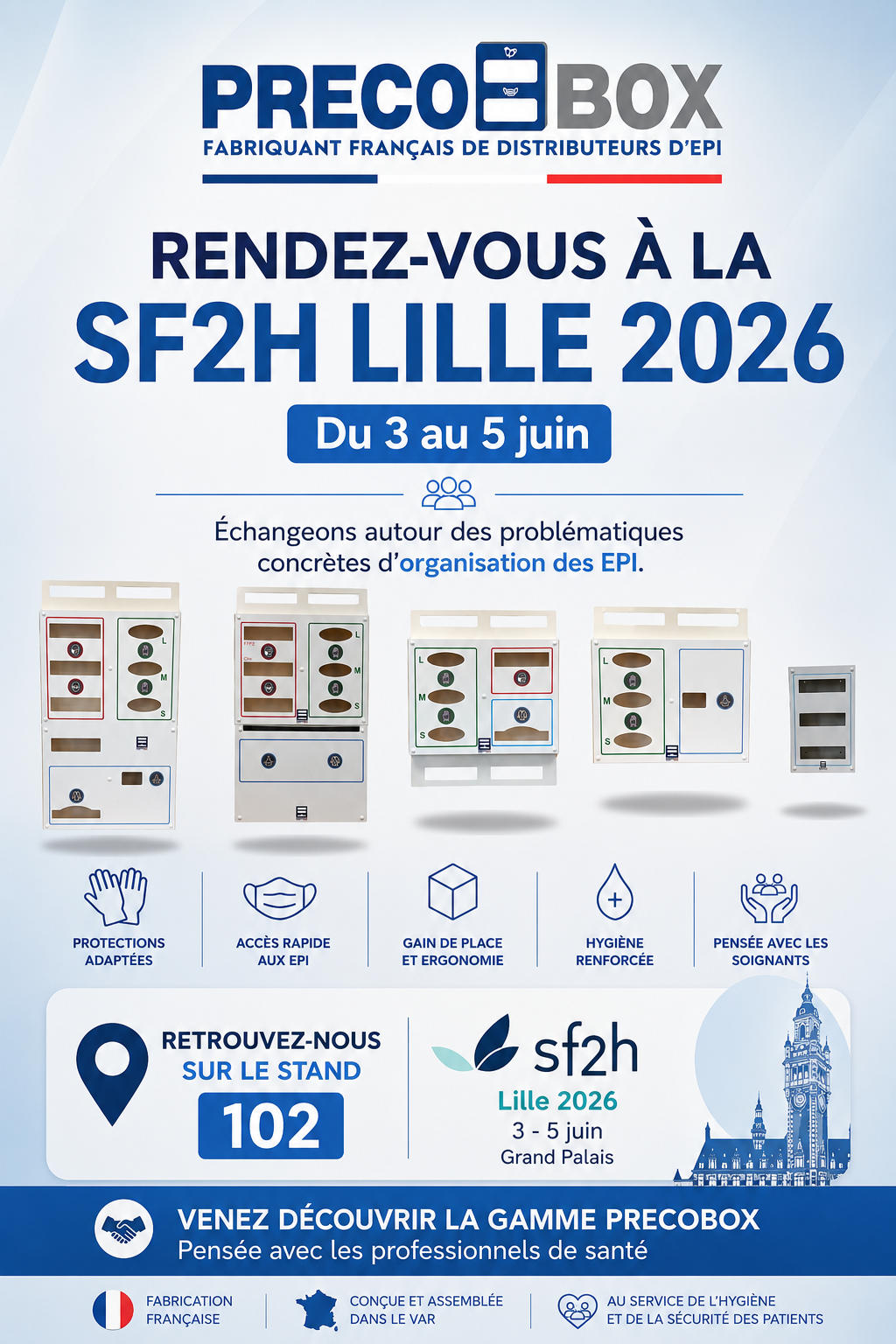 precobox distributeur epi sera present à la sf2h à lille