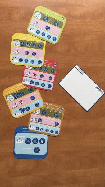 ensemble de magnets hygiene precobox avec support consignes vierge pour personnalisation