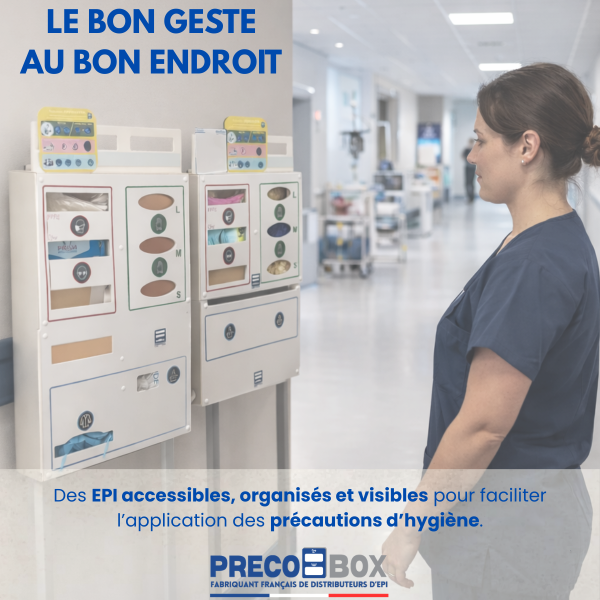 distributeur epi precobox respect des précautions d'hygiène