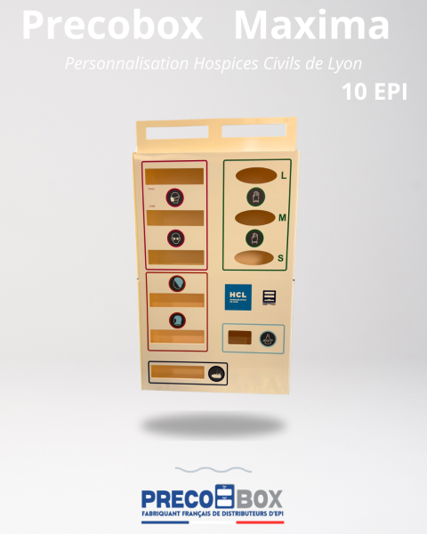 distributeur mural maxima 10 epi precobox personnalisé hospices civils de lyon à lyon