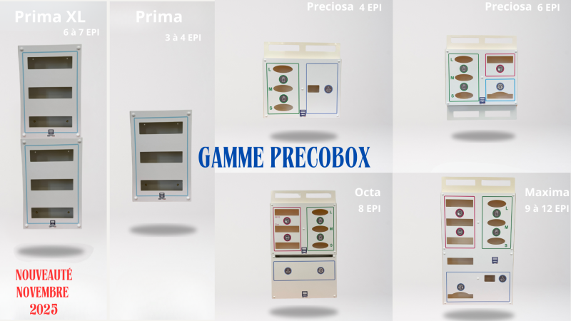 Distributeurs d’EPI PRECOBOX : une solution conforme aux normes de sécurité hospitalière et aux exigences incendie en milieu de soins