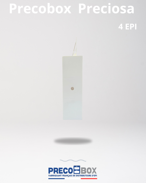 distributeur epi precobox preciosa 4 compartiments vue latérale fermée à lyon
