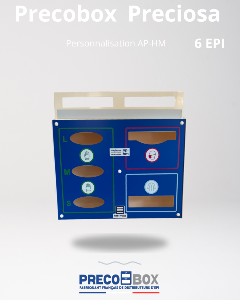 distributeur mural preciosa 6 epi precobox ap-hm avec fixation murale amovible à marseille