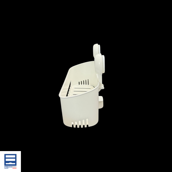 panier ventouse précobox vu de profil avec fixation murale amovible