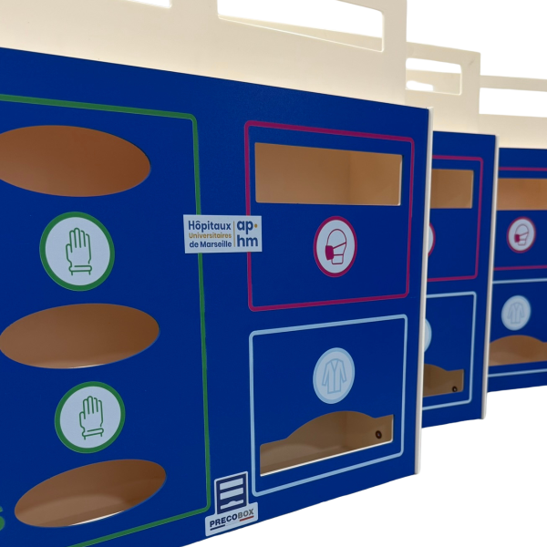 distributeurs preciosa 6 epi personnalisés pour l’aphm avec pictogrammes et logo à Marseille