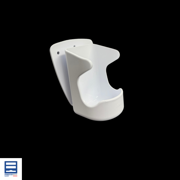 support sha amovible precobox en abs avec platine de fixation et orifice de vidange pour distributeur d’epi en milieu hospitalier