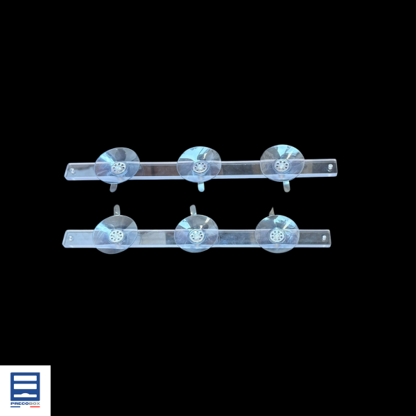 ventouses transparentes precobox pour fixation sans perçage du distributeur d’epi sur surface vitrée en milieu hospitalier